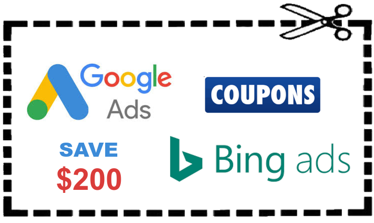 Google AdWords and Bing Ads Coupons