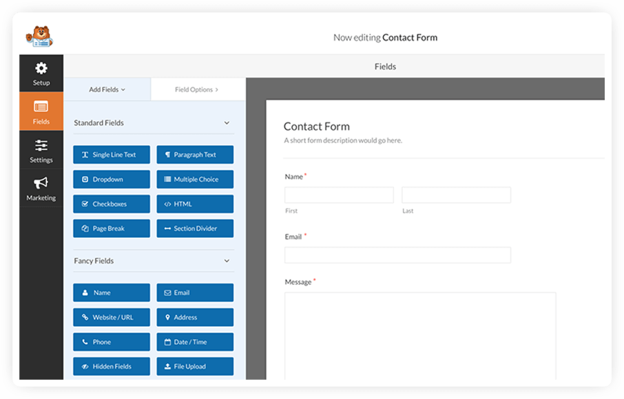 wpforms top contact form plugin