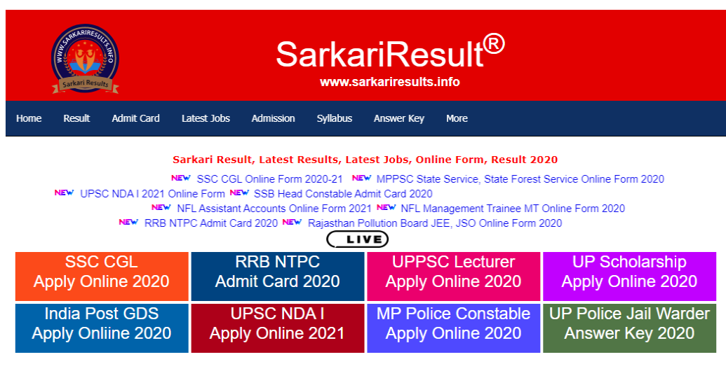 Sarkari-Result-Sarkari-Results-Latest-Online-Form-Result-2021