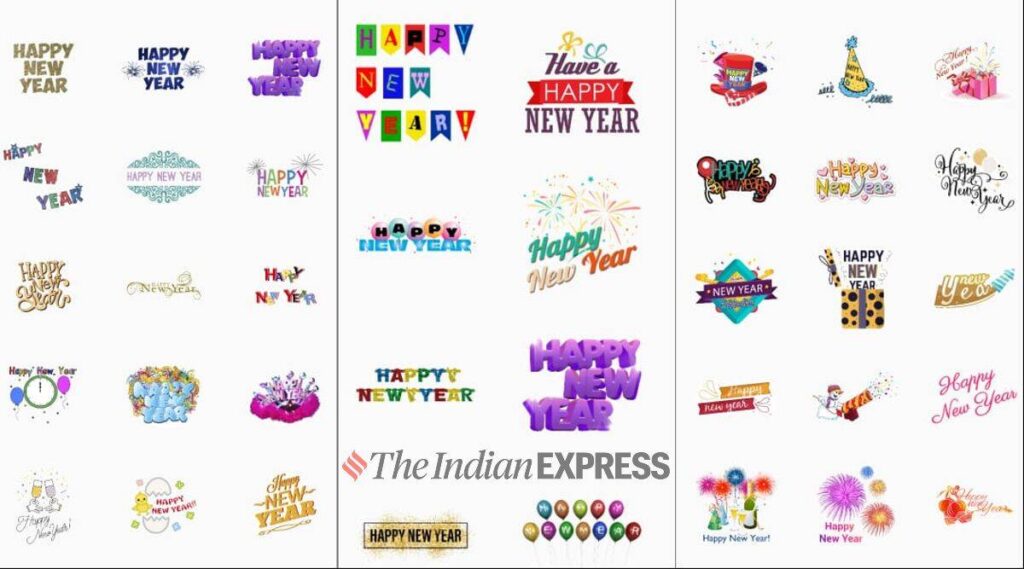 Happy New Year 2022 Whatsapp Stickers, New Year Whatsapp Wishes,