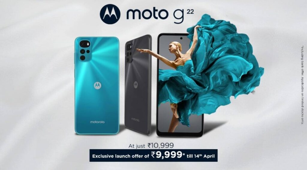 Motorola g22, Moto g22 price in India