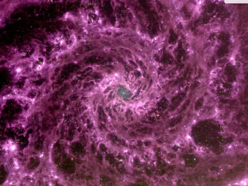 Astronomer Creates Breathtaking Image Of Purple Galaxy Using Data From James Webb Space Telescope