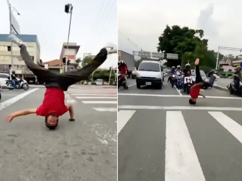 Breakdancer 'Head-Slides' On Busy Streets In Venezuela Capital, Videos Go Viral